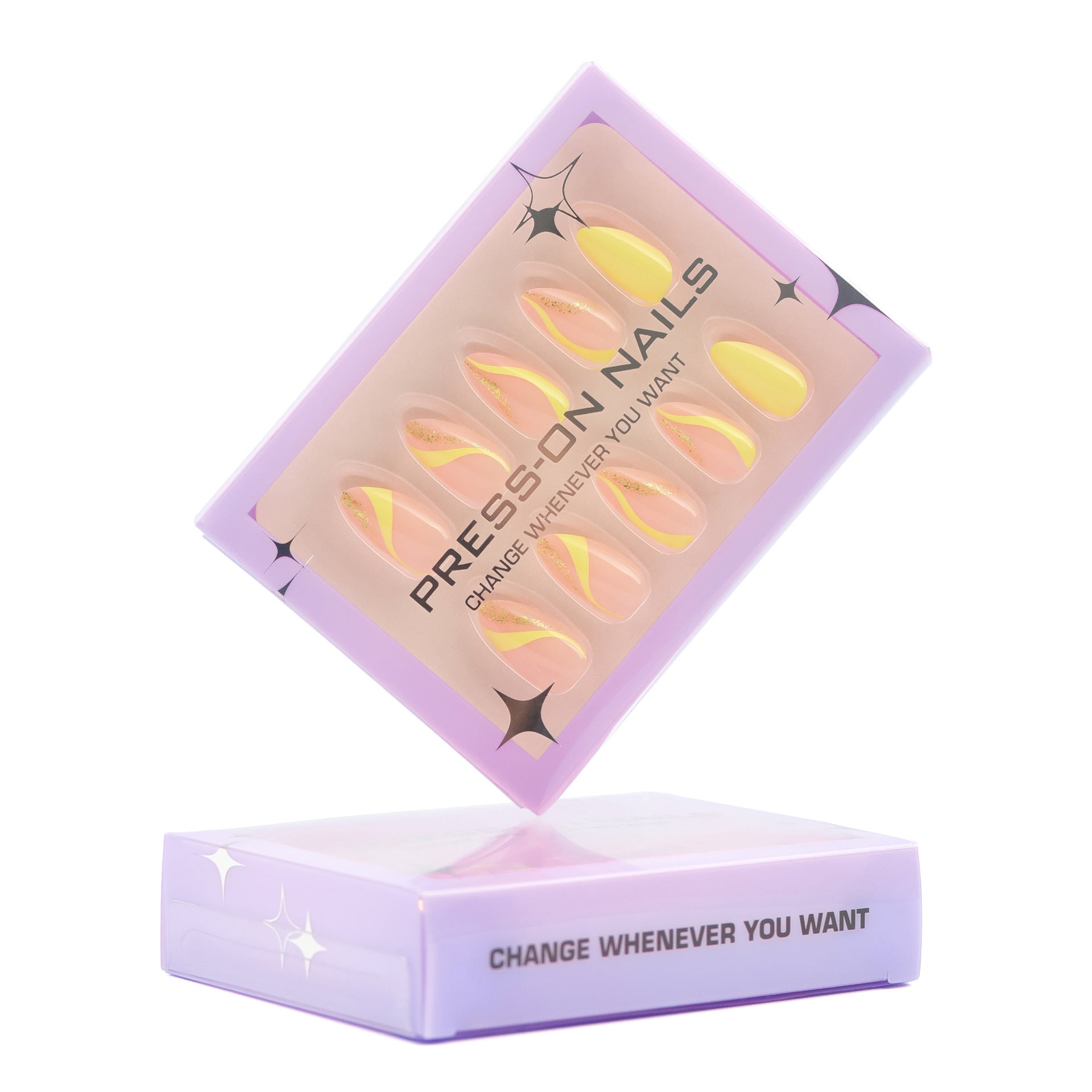 Special Offers  Almond 30PCS Free Size Nails GD08 - NoirNail