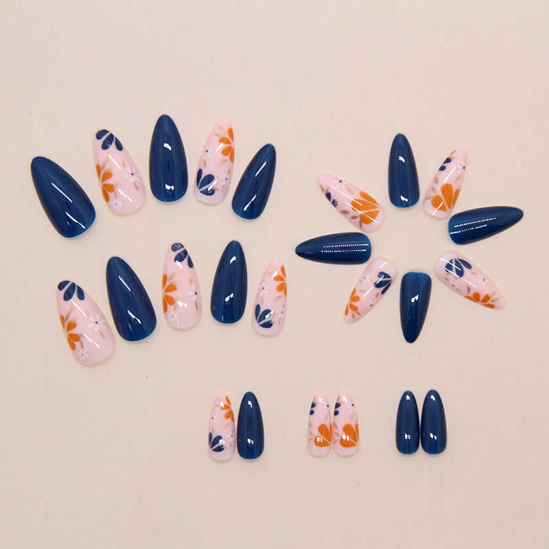 Gentle Girl Almond 24PCS Free Size Press on Nails  W1855