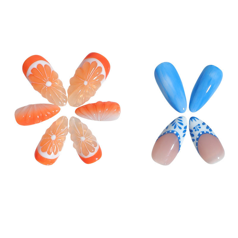 Summer Fruits Almond Press On Nails - NoirNail