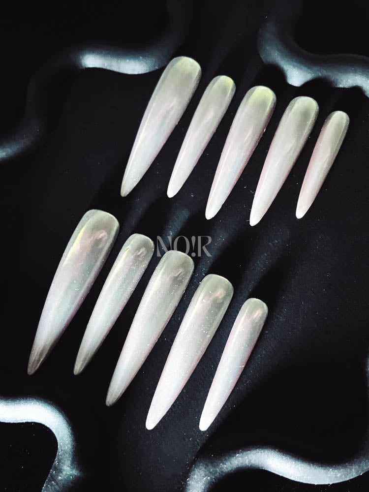 Silver Sunglasses Handmade  Stiletto Nails OM1067 - NoirNail