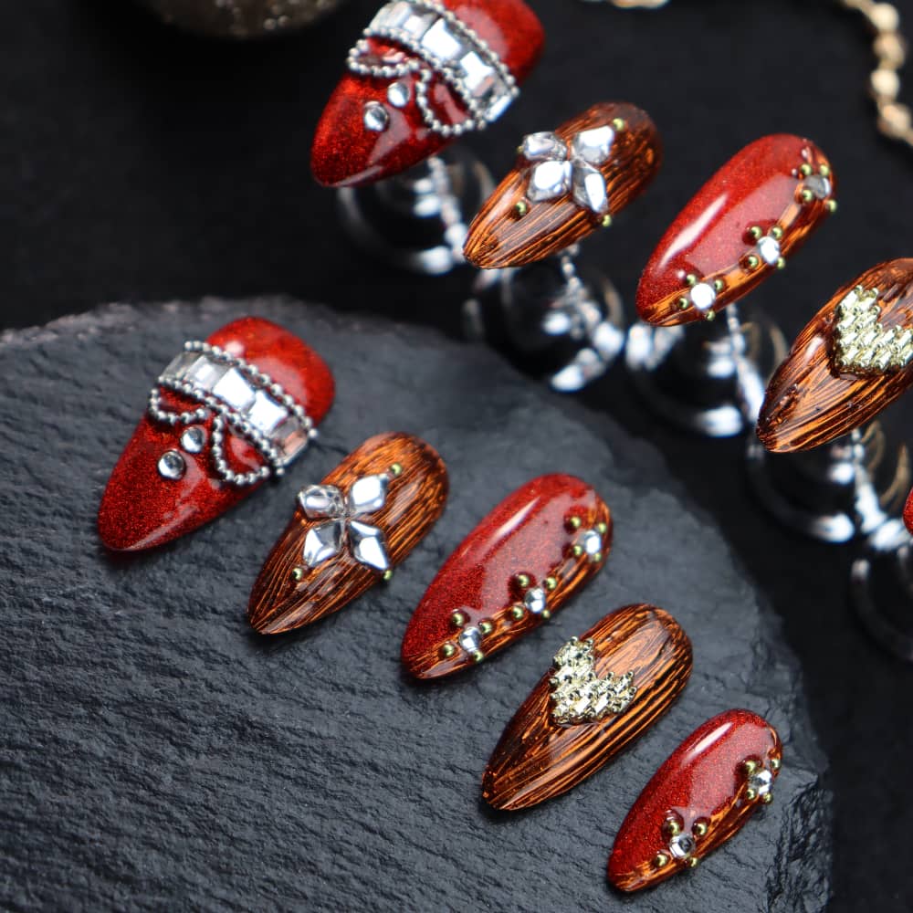 Buccellati Handmade Almond Press On Nails A1578