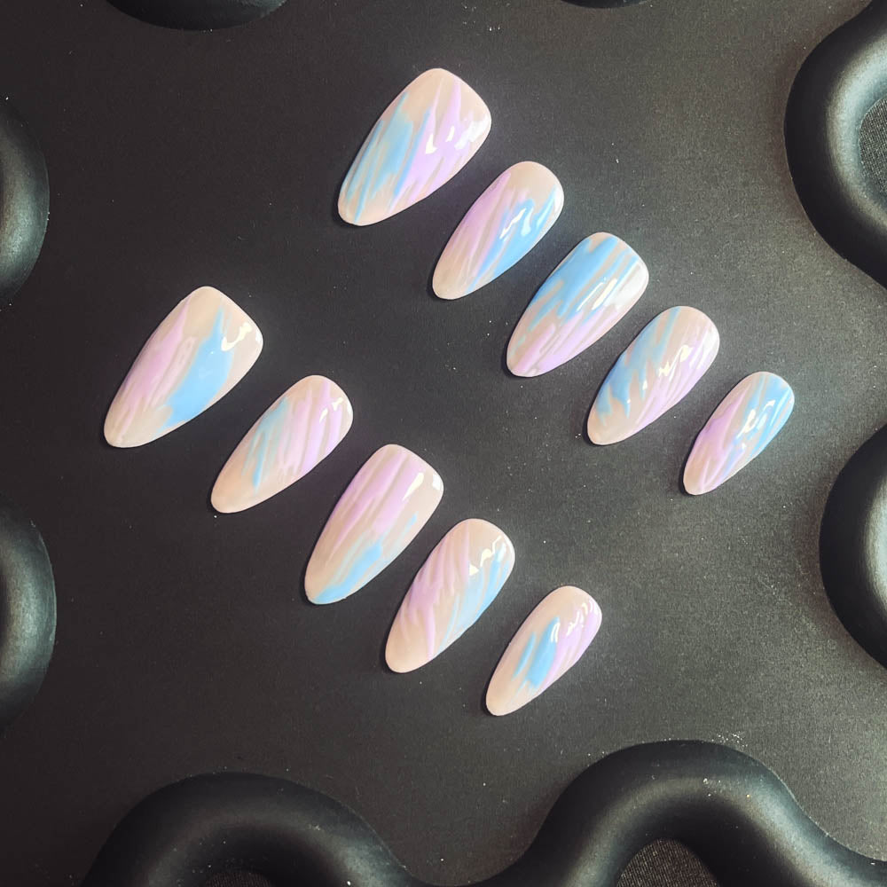 Bikini Bottom Handmade Almond Nails X1009 - NoirNail