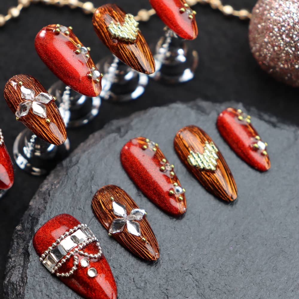 Buccellati Handmade Almond Press On Nails A1578