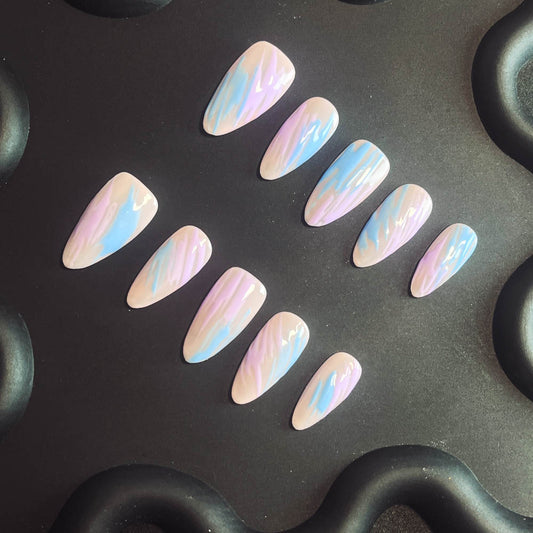 Bikini Bottom Handmade Almond Nails X1009 - NoirNail