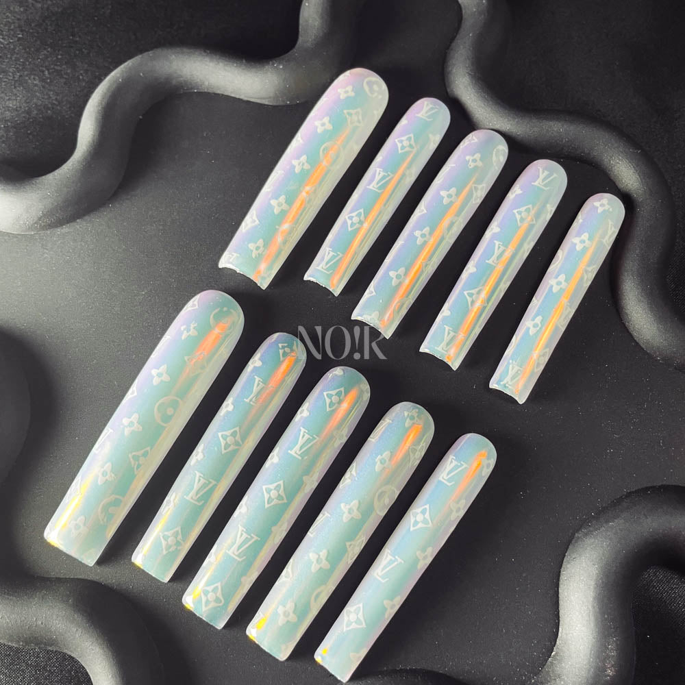 Aurora  Handmade  Square Nails OM1056 - NoirNail