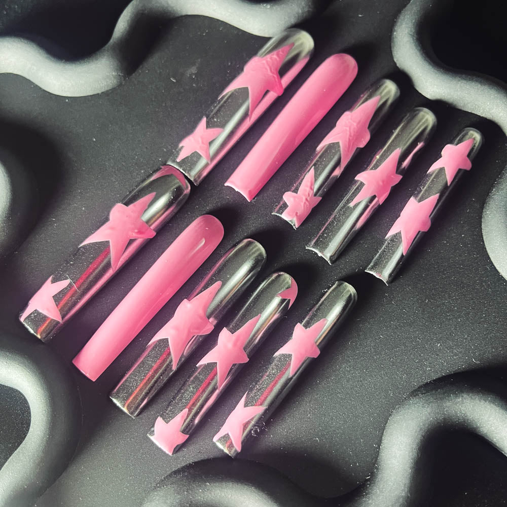 Peach Milkshake  Handmade  Square Nails OM1190 - NoirNail