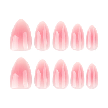Blush Almond 24PCS Free Size Press on Nails JP3859