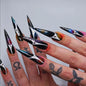 Dark y2k Stiletto 24PCS Free Size Press on Nails JP3517