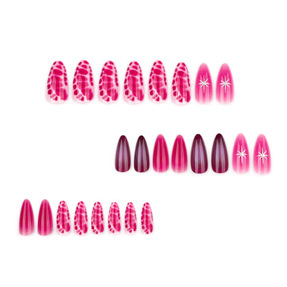 Crocodile Pattern Almond 24PCS Free Size Press on Nails  JP3967