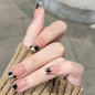 French Point Pearl Star Square 24PCS Free Size Press on Nails JL0689